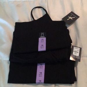 Set of 3 black tank tops